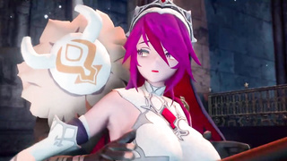 Mmd genshin influence milky jugs and giant rosaria pulverize and fucky-fucky by cosplayed gash banger Porno Movies - Tube8