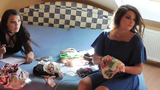 Soiree dolls in Shortest Mini Mini-Skirt and Super Hot Undergarments to Entice with their Nude Butt No Underpants Beaver