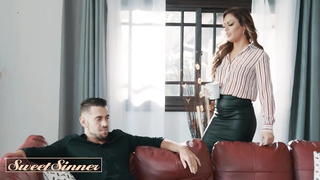 Appetizing Sinner - Gorgeous Dark Haired Alia Donovan Tempts Her Accomplice Dante For A Rapid Pound Before Work