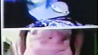 Blue haired College girl likes my strip show