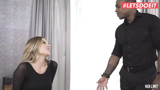 Steaming girl is having buttfuck intercourse with a black stud, while her fucking partner is at work