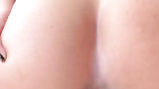 School gal railing and groaning noisy till she is running in rivulets mammary jizm from her cock-squeezing labia