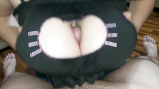 Ridiculously pleasurable oral and kitty hooter-sling tittyfuck