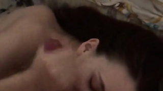 Wondrous lady vigorously bj's spunk-pump