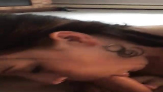 Super-Naughty stunner is anxiously inhaling a rock rigid wood in front of the camera and luving it