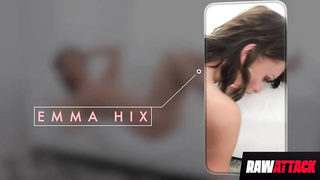 Emma Hix knows how to treat 2 rock rock hard pricks at the same time, with relief