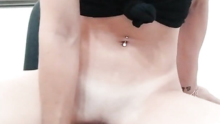 assistant strokes by stuffing thumbs in moist beaver while alone in office