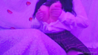 Inseminating my cushion with lady puss splooge plowing cushion after college in uniform sensitized groan teenager