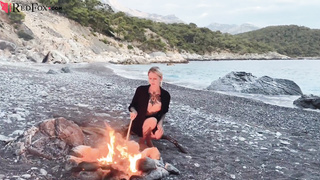 Schoolgirl Inhale Fellatio Massive Spunk-Pump near the River - Facial Cumshot Popshot