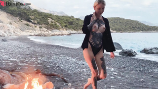 Schoolgirl Inhale Fellatio Massive Spunk-Pump near the River - Facial Cumshot Popshot