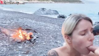 Schoolgirl Inhale Fellatio Massive Spunk-Pump near the River - Facial Cumshot Popshot