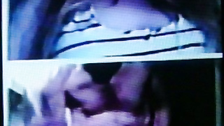 College girl smiles & waves to me with dirty delight