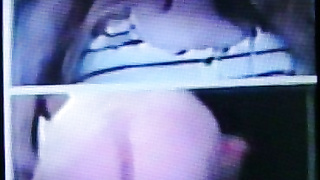 College girl smiles & waves to me with dirty delight