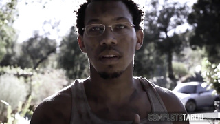 Horny towheaded teenie inhaling black dinky (Ricky Johnson)