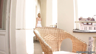 He finds blondie girlfriend and daddy in law taboo lovemaking