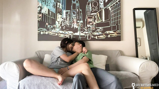 My sista and I woke up home alone so we ravaged in the living bedroom