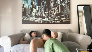 My sista and I woke up home alone so we ravaged in the living bedroom