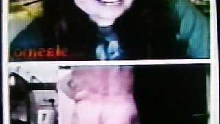 2 pairs of College girls shocked delight & 1 get's a good long look (+ sound )