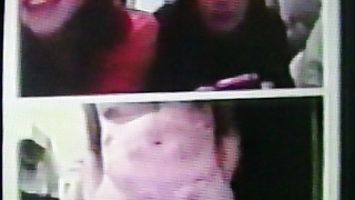 3 brunette College girls get excited by my strip show (+ sound ) 2