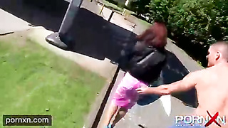 Ebony Cougar Showing in public