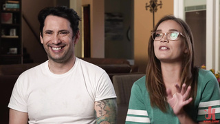 babe flexes on big dick