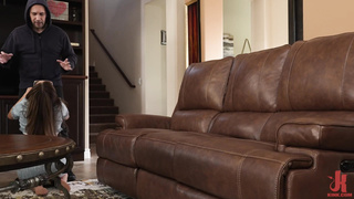 babe flexes on big dick