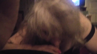 Kinky grandmother gave a blow-job to a junior dude, the other night and made him jizz