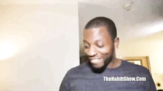 Thick booty, Ebony towheaded is fellating a meaty, black prick, as deep as she can