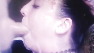 Supah doused facefucking in a tabouret for NUT DEEP JAWS PIE LOAD