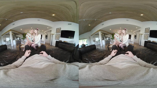 VR PLOWERS Fresh Sitter Makes My Wifey's Honeypot Humid - FFM three way With Lily Larimar And Katie Morgan