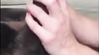 Flawless Platinum-Blonde meets Black Strung Up Paramour