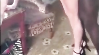 Flawless Platinum-Blonde meets Black Strung Up Paramour