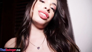 Fresh Latina teenager gf with good-sized globes gargling boyfriends XXL white weenie