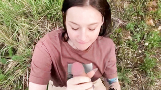 Sloppy minded brown-haired, Olivia Moore is inhaling a meaty shaft expecting to get a facial cumshot money-shot