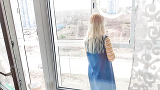 Exquisite blond honey is mildly deep-throating her step- bro's bone to make him erupt from elation