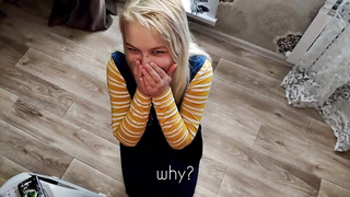 Exquisite blond honey is mildly deep-throating her step- bro's bone to make him erupt from elation