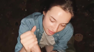 Accomplished, inexperienced black-haired gave a deep, humid sucky-sucky to a boy she has recently encountered