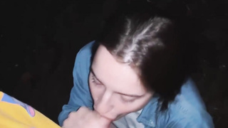 Accomplished, inexperienced black-haired gave a deep, humid sucky-sucky to a boy she has recently encountered