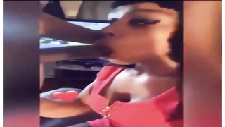 Sex-Positive Ebony lady is shrieking while railing a rock firm spunk-pump, because it senses so fine