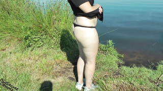 real super-hot step-mom, first-timer cougar is showcasing nude on the trail