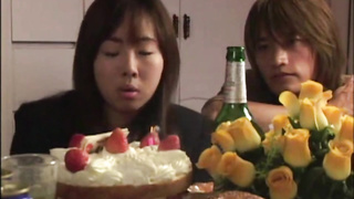 Chinese sweetie in college uniform gets poked on her back and her funbags strewn with jizm