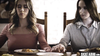 Conservative super-steamy teenies Hazel Moore and ample orbs Cadence Lux romps same dude