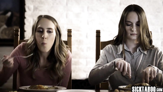 Conservative super-steamy teenies Hazel Moore and ample orbs Cadence Lux romps same dude