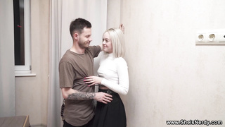 She Is Nerdy - Eva Barbie - Stunning teenie gets a gobbling shag