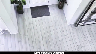 Katie Morgan is getting her daily dosage of nail from a stud who isn't her colleague