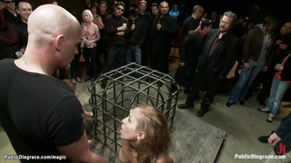 Tied ash-blonde gets jism in public (Mark Davis, Audrey Rose, Queen Donna, Deep Facehole)