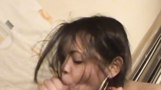 Hard-On railing makes excellent looking maiden jism a pile