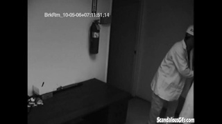 SCANDALOUSGFS - Engineer duo blow-job romping while in work caught in web cam