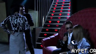 Provocative minx donna bells poon is stuffed firm