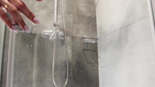 Rigid hook-up with wifey in the douche